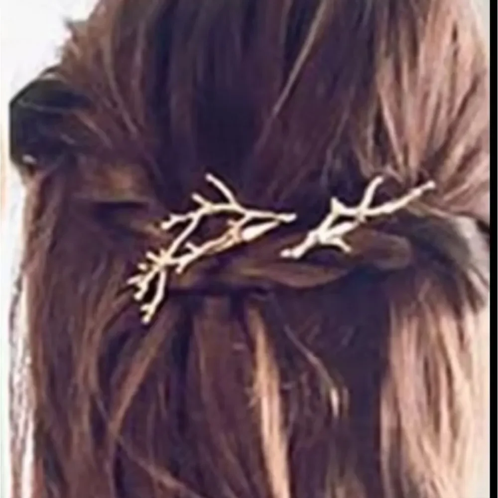 ZARA Gold Coral Branch Hair Clip | NWOT